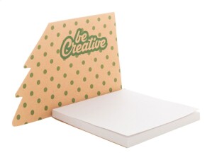 CreaStick Xmas Eco egyediesíthető öntapadós jegyzettömb, karácsonyfa natúr AP716800-A