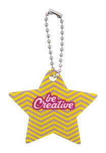 CreaFelt Key Xmas egyedi karácsonyi kulcstartó, csillag fehér AP716924-A
