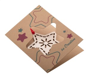 TreeCard Eco üdvözlőlap, csillag natúr AP718645-A