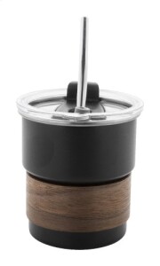 Waffee újrahasznosított rozsdamentes acél utazó pohár fekete AP800049-10