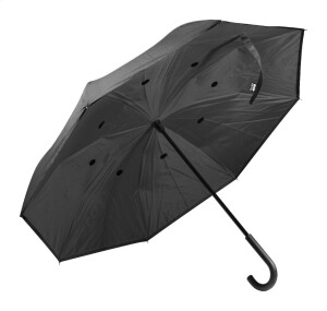 Raura RPET megfordítható esernyő fekete AP800103-10