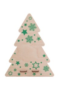 Vallvik karácsonyi asztali mobiltelefon-tartó zöld natúr AP716673-07