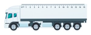 Trucker 15 kamion formájú vonalzó, 15 cm fehér AP718343