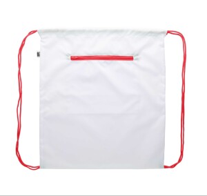 CreaDraw Zip RPET egyediesíthető hátizsák piros fehér AP718541-05
