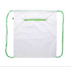 CreaDraw Zip RPET egyediesíthető hátizsák zöld fehér AP718541-07