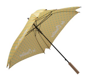 CreaRain Square RPET egyediesíthető esernyő fehér barna AP718691