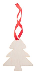 WoXmas karácsonyfa dísz, fa natúr piros AP718777-C