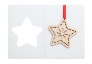 TreeCard karácsonyi üdvözlőlap, csillag natúr AP718781-A
