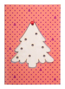 TreeCard karácsonyi üdvözlőlap, karácsonyfa natúr AP718781-C