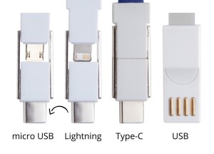 Hedul USB töltős kulcstartó fehér AP721046-01