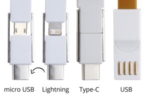 Hedul USB töltős kulcstartó narancssárga fehér AP721046-03