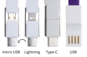 Hedul USB töltős kulcstartó lila fehér AP721046-13