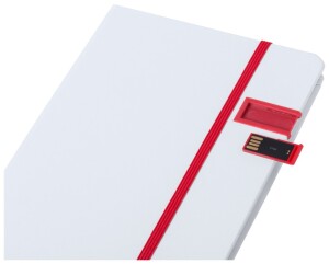 Boltuk jegyzetfüzet USB memóriával piros fehér AP721140-05