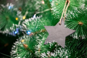 Vondix karácsonyfa dekoráció, csillag fekete AP721440-F
