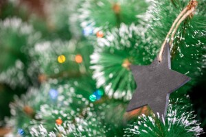 Vondix karácsonyfa dekoráció, csillag fekete AP721440-F