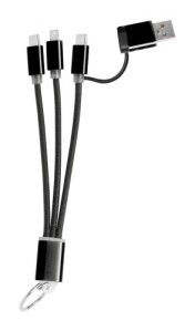 Frecles USB töltős kulcstartó fekete AP722111-10