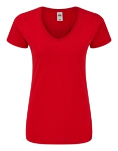 Iconic V-Neck Women női póló piros AP722443-05_M