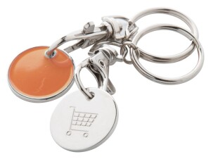 Euromarket kulcstartós bevásárlókocsi érme narancssárga AP731809-03