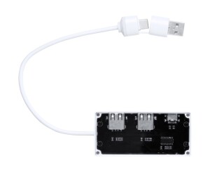 Hevan átlátszó USB hub fehér AP733375-01