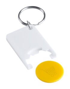 Zabax kulcstartós bevásárlókocsi érme sárga AP741590-02