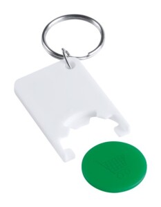 Zabax kulcstartós bevásárlókocsi érme zöld AP741590-07