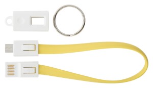 Pirten mobil töltő kulcstartóval sárga fehér AP781082-02