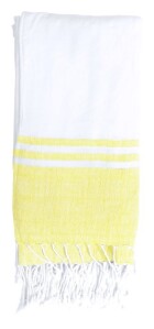 Minerva strandtörölköző sárga fehér AP781828-02