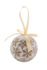 Aspelund karácsonyfa dísz arany fehér AP845178-98
