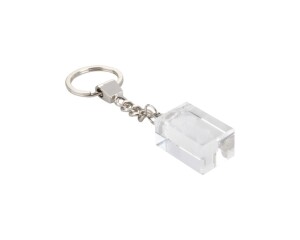 Glass kulcstartó átlátszó ezüst AP869002