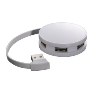 4 portos - műanyag USB elosztó fehér 065906