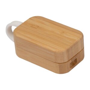 Barcelona Bluetooth fülhallgató bambusz dobozban bézs 257913