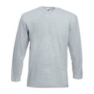Fruit VALUEWEIGHT LONG SLEEVE T heather grey F071517