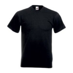 Fruit VALUEWEIGHT V-NECK T black F080317