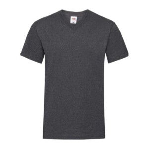 Fruit VALUEWEIGHT V-NECK T dark heather grey F086711