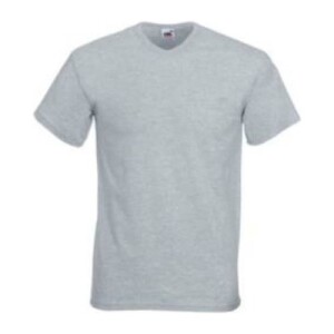 Fruit VALUEWEIGHT V-NECK T heather grey F081517