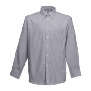 Fruit LONG SLEEVE OXFORD SHIRT oxford grey F111511