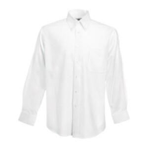 Fruit LONG SLEEVE OXFORD SHIRT white F110110
