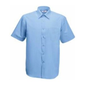 Fruit SHORT SLEEVE POPLIN SHIRT mid blue F143911