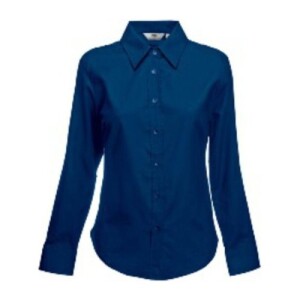 Fruit LADY FIT LONG SLEEVE OXFORD SHIRT navy F150413