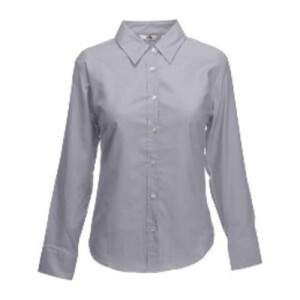 Fruit LADY FIT LONG SLEEVE OXFORD SHIRT oxford grey F151513