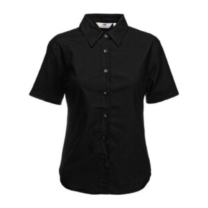 Fruit LADY FIT SHORT SLEEVE OXFORD SHIRT black F160313