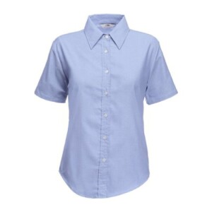 Fruit LADY FIT SHORT SLEEVE OXFORD SHIRT oxford blue F161913