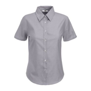 Fruit LADY FIT SHORT SLEEVE OXFORD SHIRT oxford grey F161513