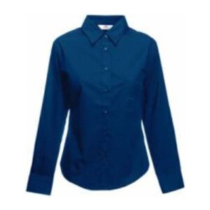 Fruit LADY FIT LONG SLEEVE POPLIN SHIRT navy F170413