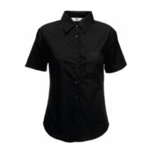 Fruit LADY FIT SHORT SLEEVE POPLIN SHIRT black F180313