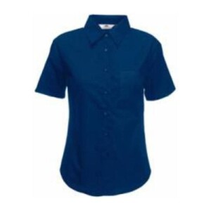 Fruit LADY FIT SHORT SLEEVE POPLIN SHIRT navy F180413