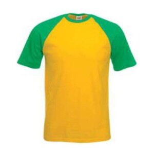 Fruit VALUEWEIGHT SHORT SLEEVE BASEBALL T sunflower kelly green F762011