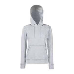 Fruit LADIES CLASSIC HOODED SWEAT heather grey F811513
