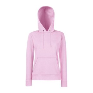 Fruit LADIES CLASSIC HOODED SWEAT light pink F812513