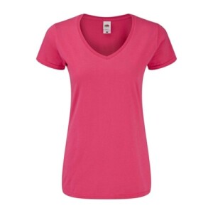 Fruit LADIES 150 V-NECK T fuchsia FN712813